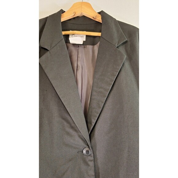 Vtg COURTENAY 100% Wool Single Breasted Lightweight Blazer Jacket Women Sz 12 - Picture 6 of 7